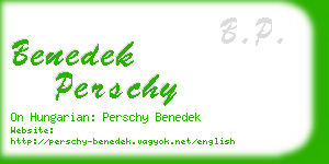 benedek perschy business card